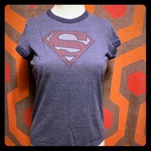 Women's Superman logo ringer